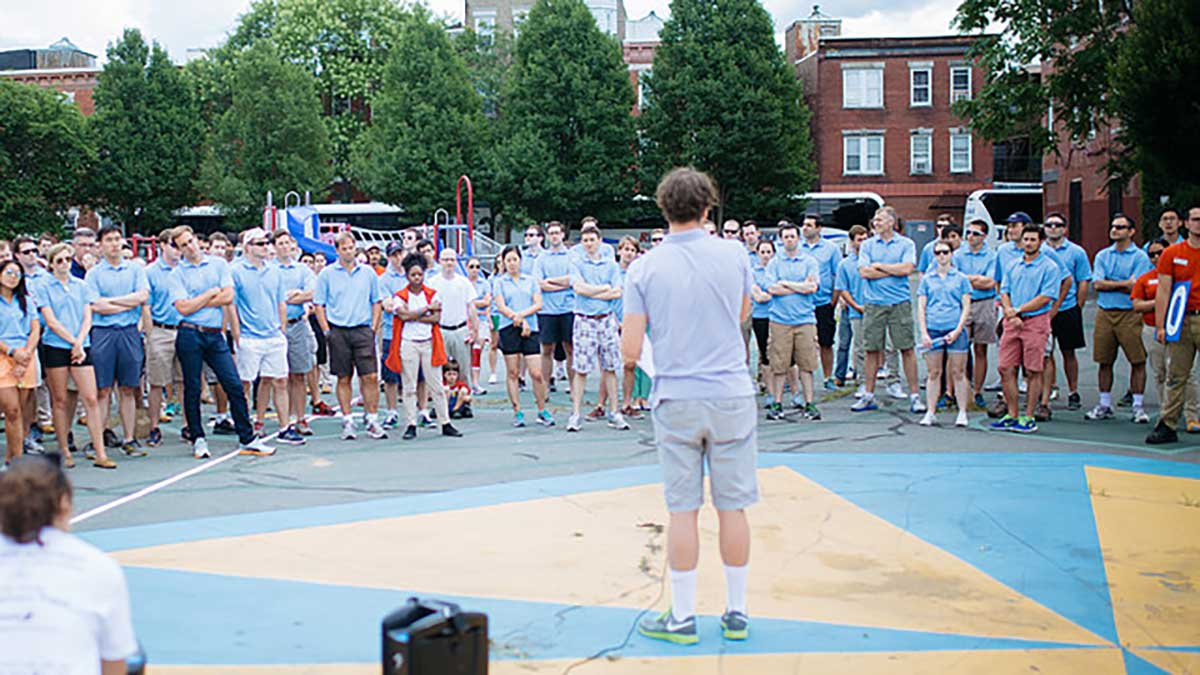 160 Wealth GPT Credit employees join City Year at the McKay School in East Boston for a day of service